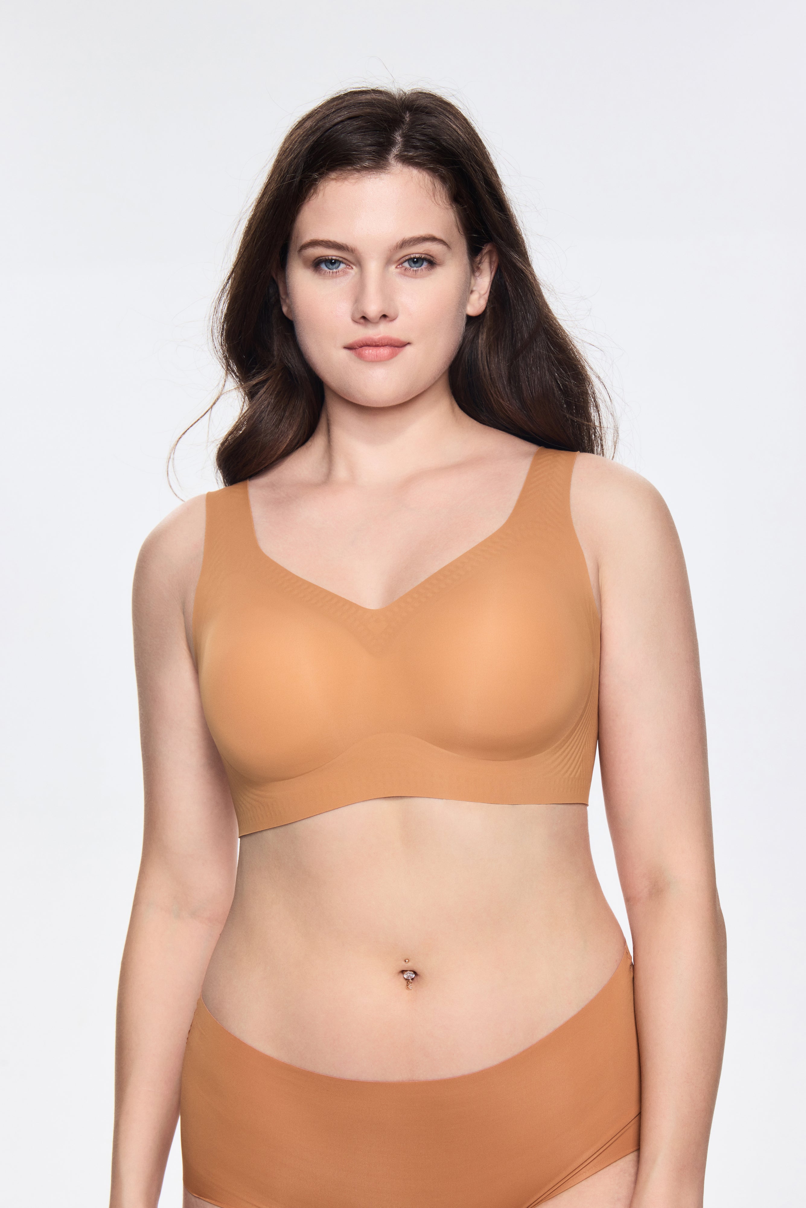 JELLY Series Wireless T-Shirt Bra - Caramel