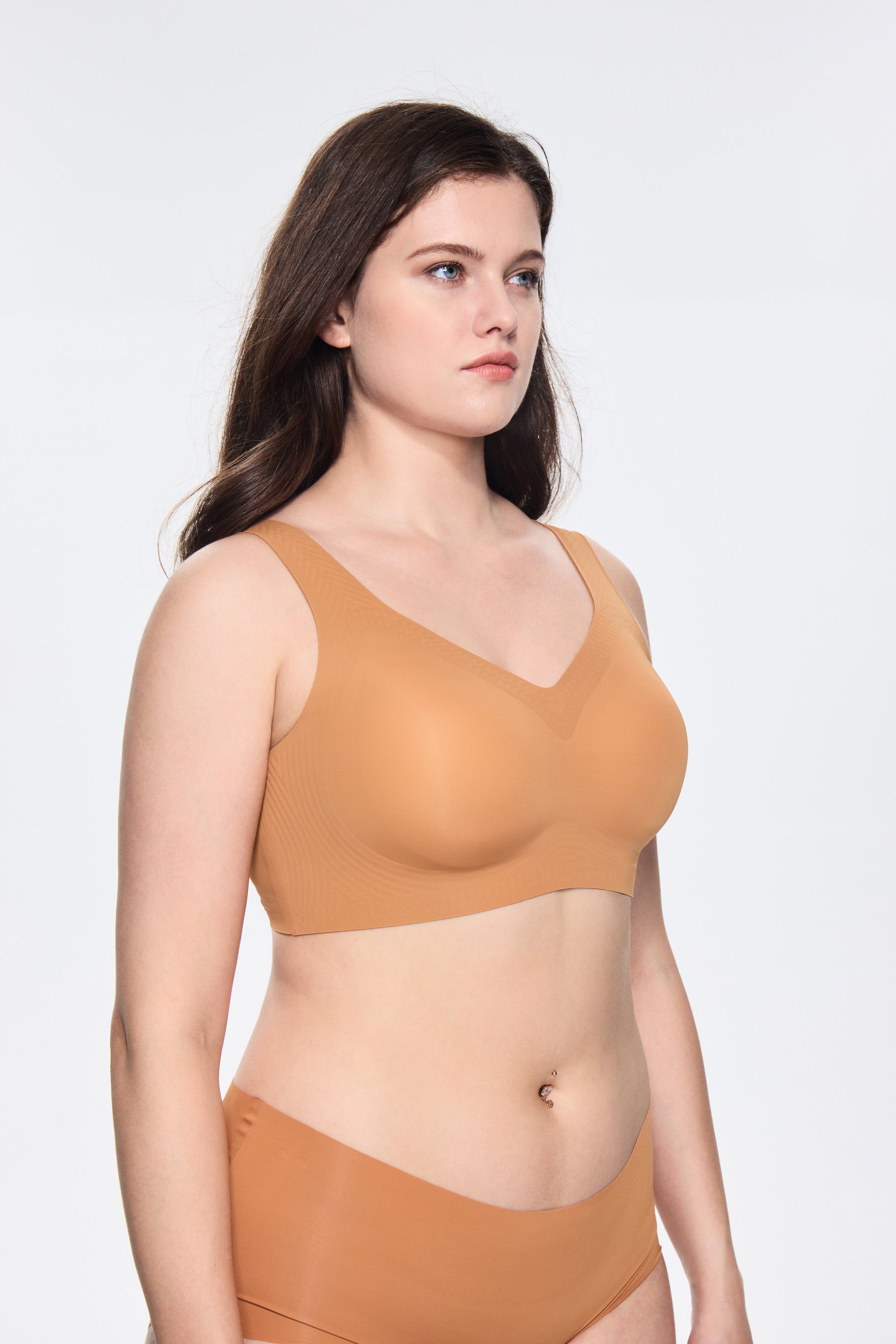 JELLY Series Wireless T-Shirt Bra - Caramel