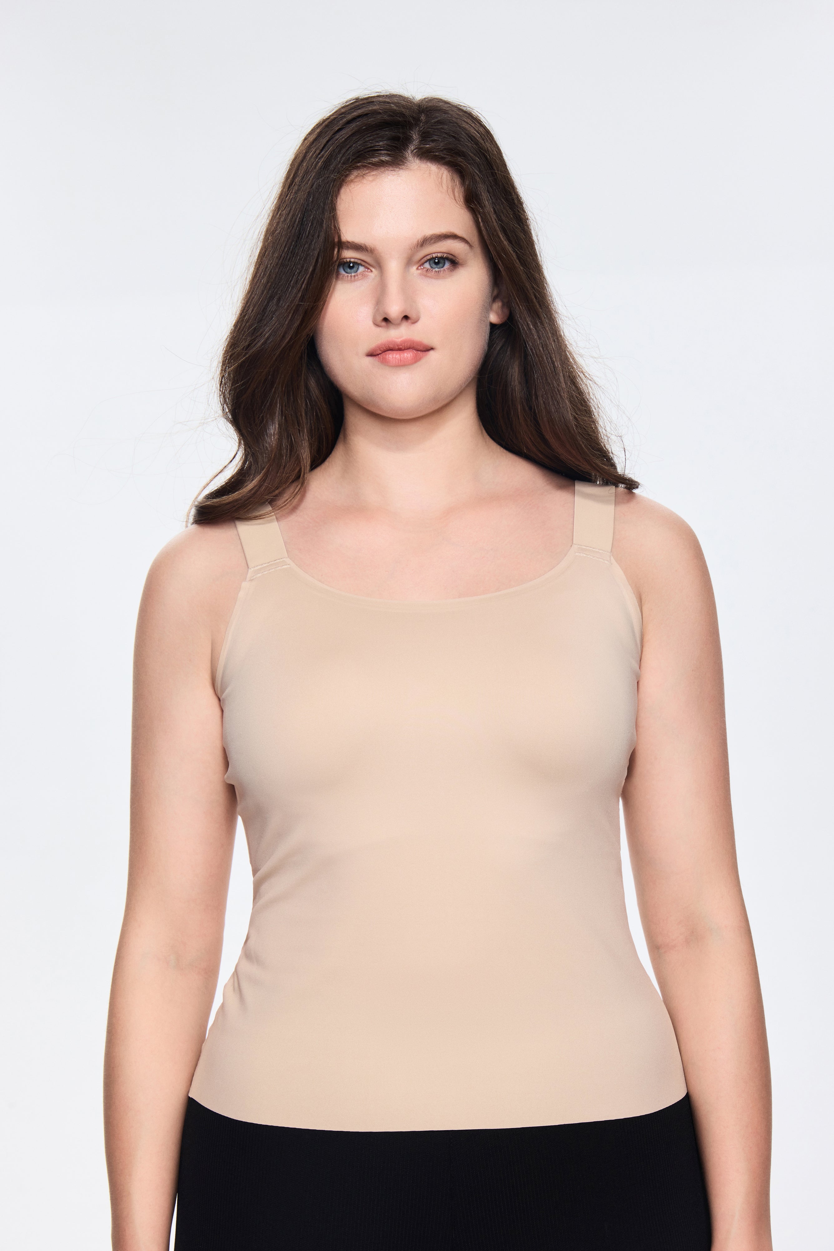 SOFT INTENTION In&Out Plus Size Cami with built-in bra - light skin