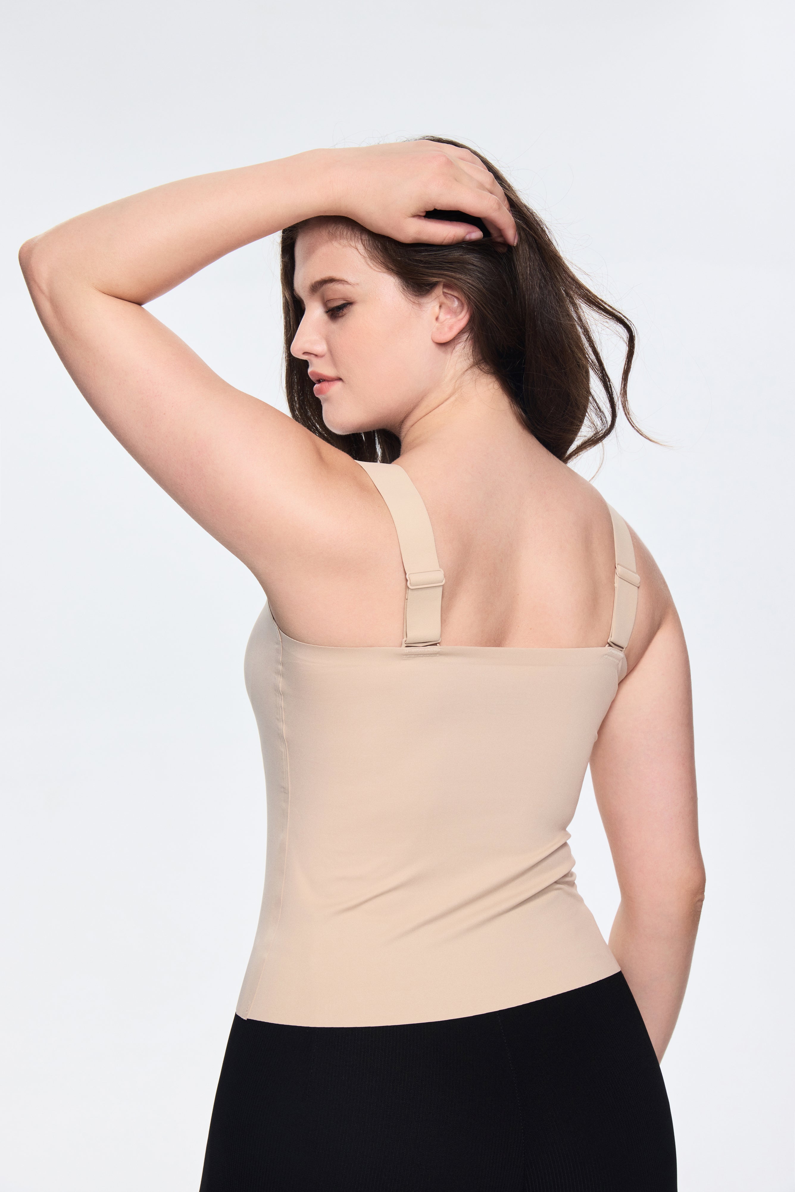 SOFT INTENTION In&Out Plus Size Cami with built-in bra - light skin