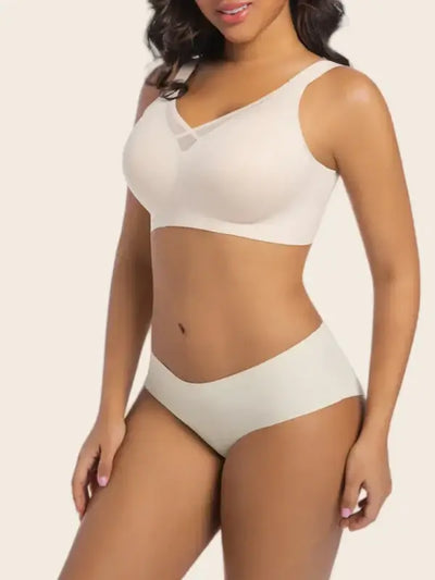 Plus Size Mesh Seamless Wireless Bra