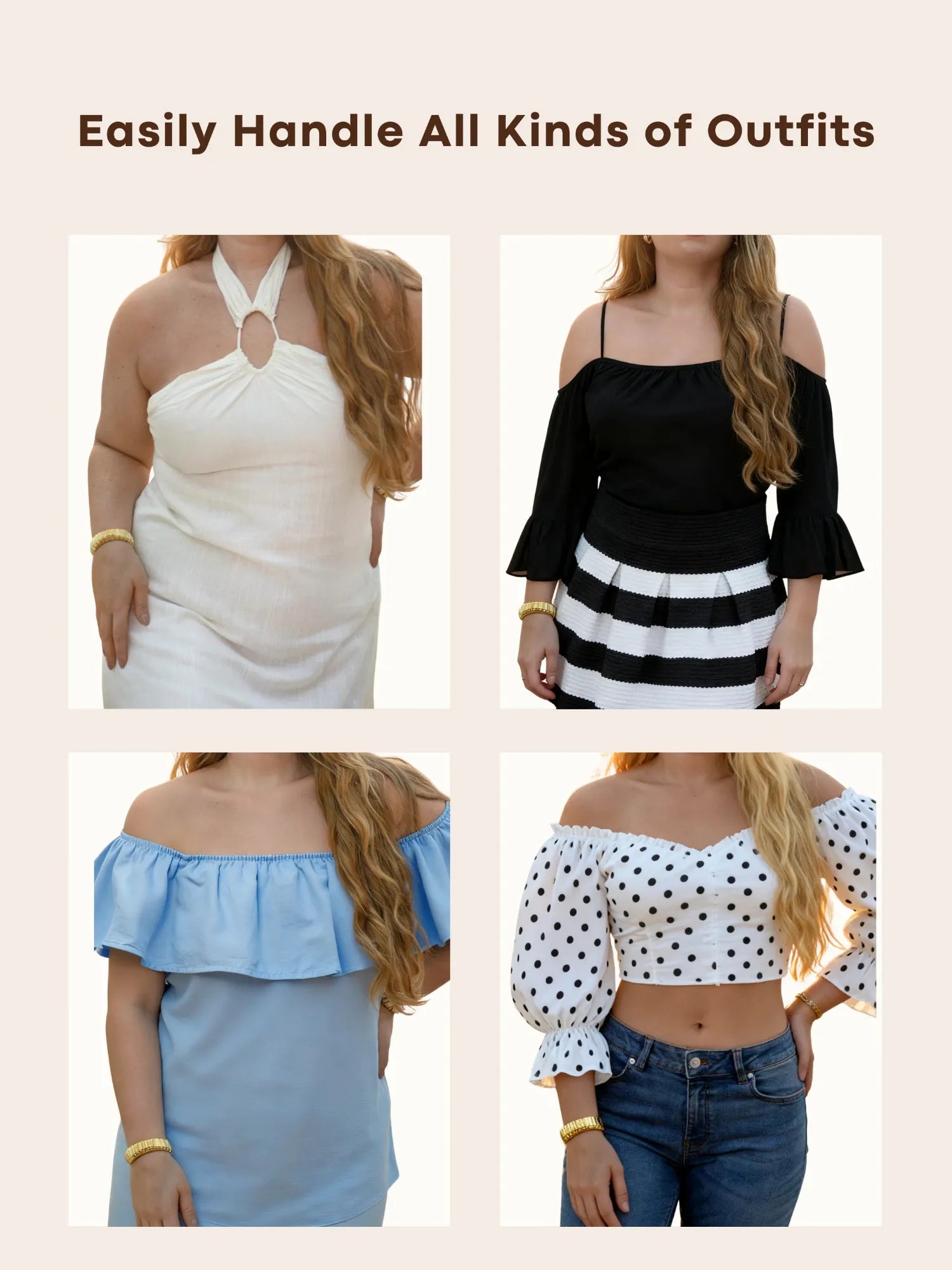 Plus Size Strapless Bra Anti-Slip Wireless Push Up Bra