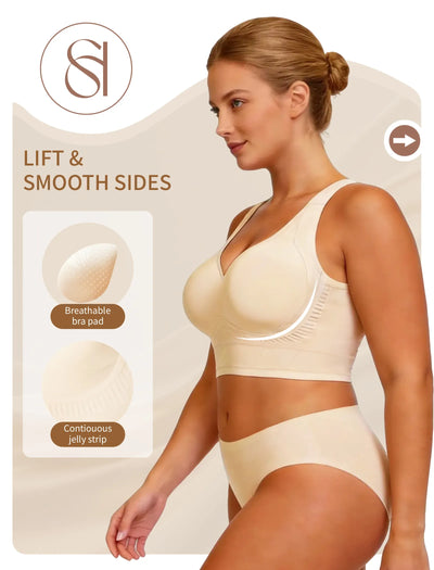 Plus Size Back Fat Smoothing T-Shirt Bra