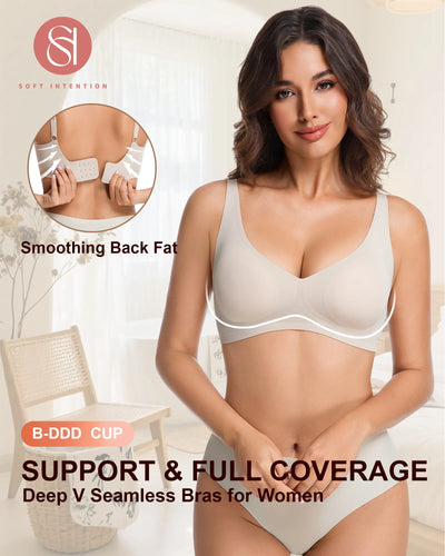 V Neck Jelly Bra with Back Clasp