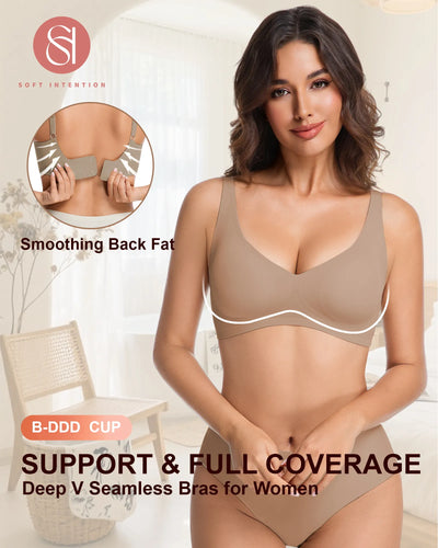 V Neck Jelly Bra with Back Clasp