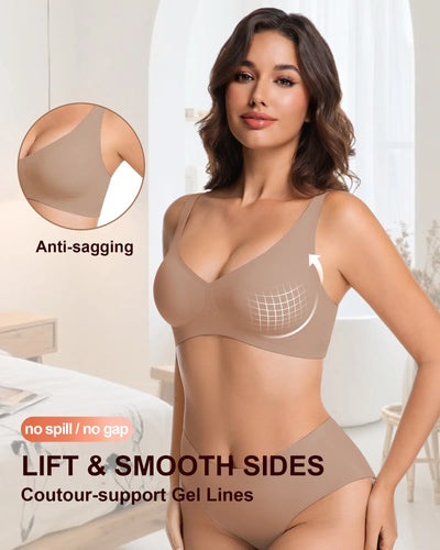 V Neck Jelly Bra with Back Clasp