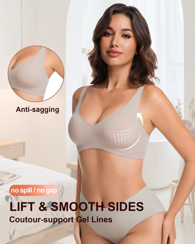 V Neck Jelly Bra with Back Clasp