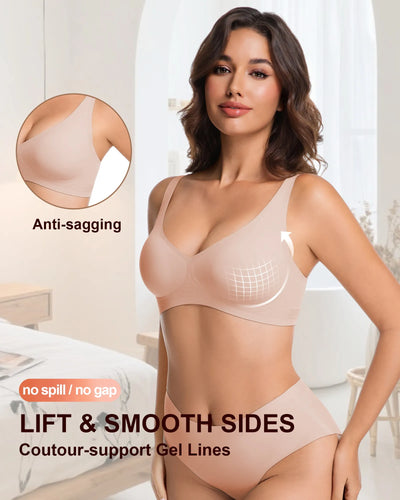 V Neck Jelly Bra with Back Clasp