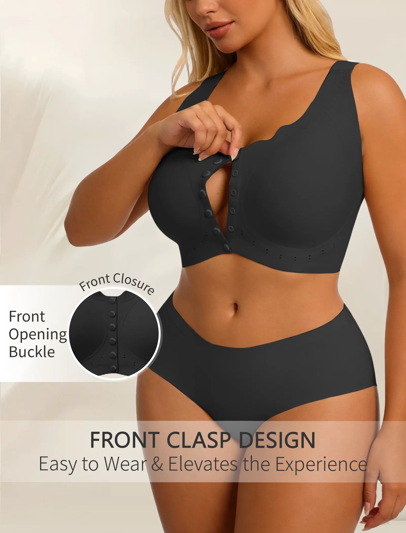 Plus Size Comfort Wireless Front-Close Bra