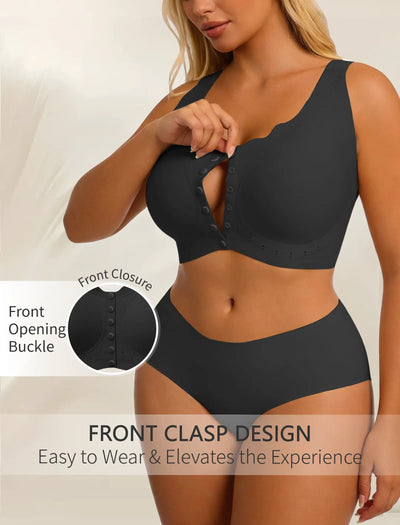 Plus Size Comfort Wireless Front-Close Bra