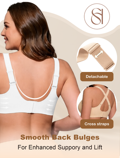 Wireless Full Coverage Seamless W-Shaped Jelly Strap Bra