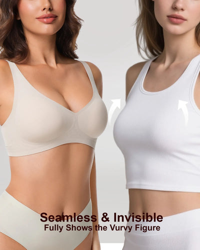 V Neck Jelly Bra with Back Clasp