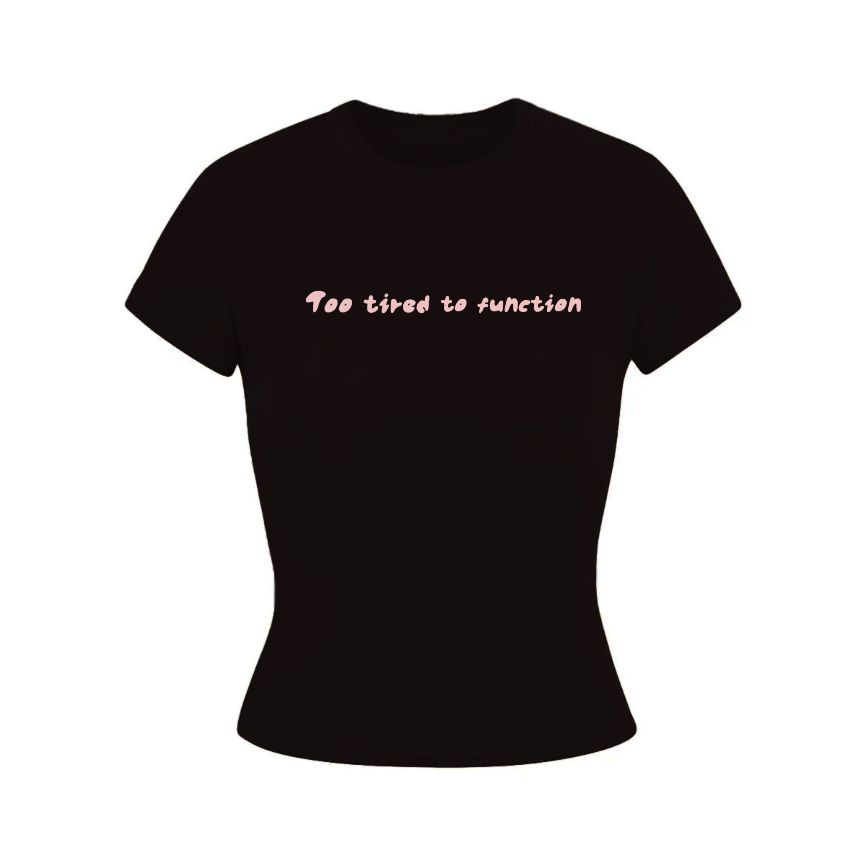 Soft Intention Women's Curve Shaping Chill Attitude Round Neck Tees: Too tired to function