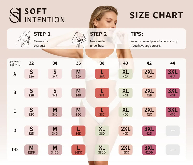 V Neck Jelly Bra with Back Clasp Size Chart