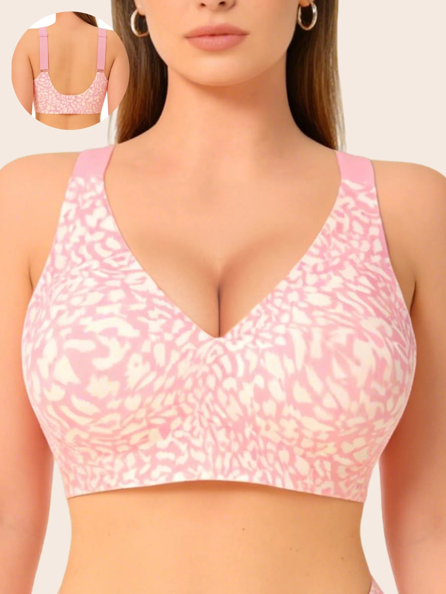 Leopard Print Wireless Support Bra