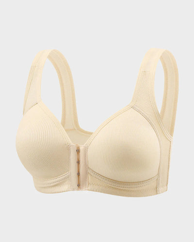 Seamless Back Smoothing Support Wireless Front Closure Bra