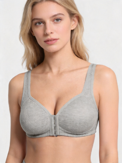 Seamless Back Smoothing Support Wireless Front Closure Bra