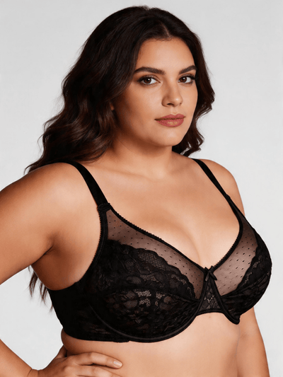 Lace Full Coverage Supportive Underwire Lift Minimizer Bra