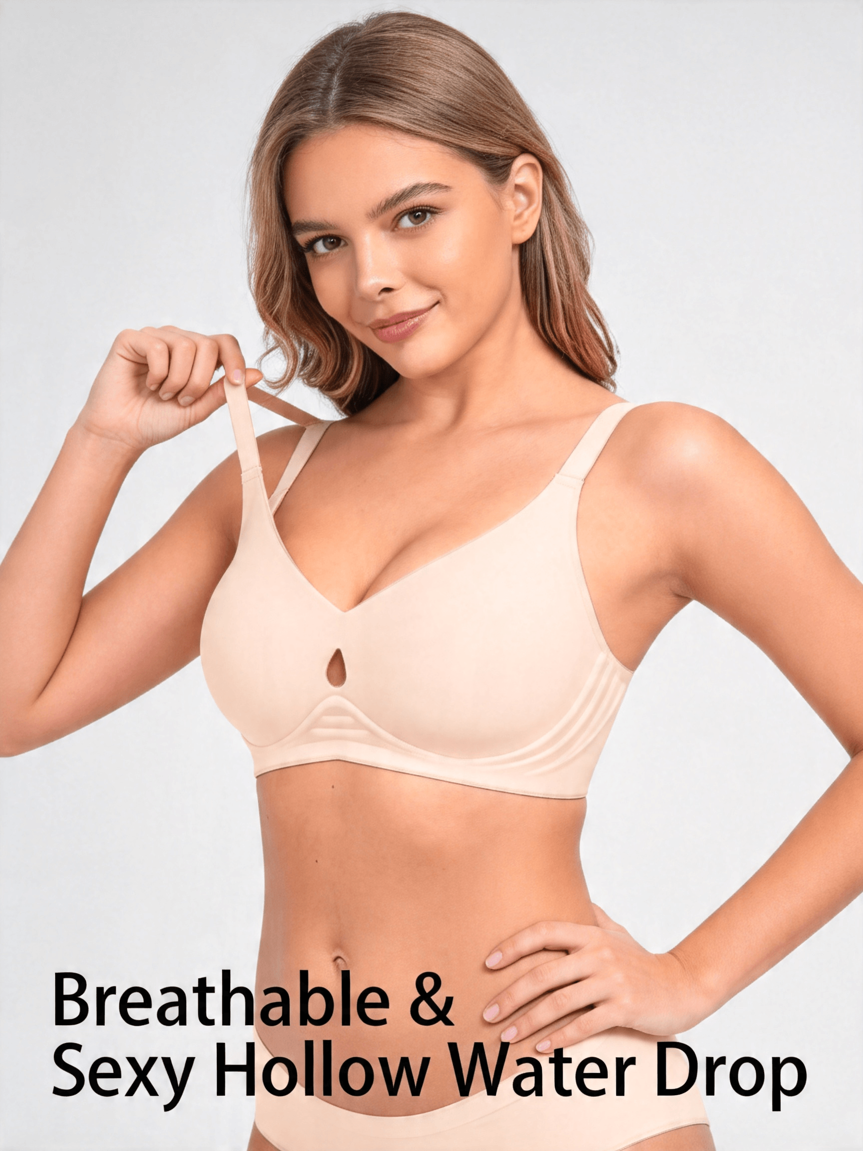 Seamless Lift Jelly Bra – Breathable Teardrop Hollow