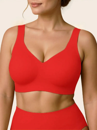 Women's Jelly Wireless T-Shirt Bra - 
Crimson - Soft Intention