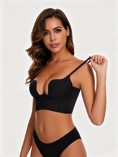 Seamless Low Back Lifting Deep V Plunge Bra