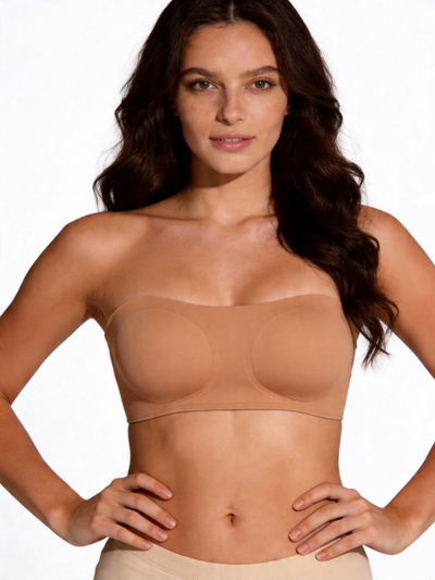 Anti Slip Crossover Seamless Strapless Bandeau Bra