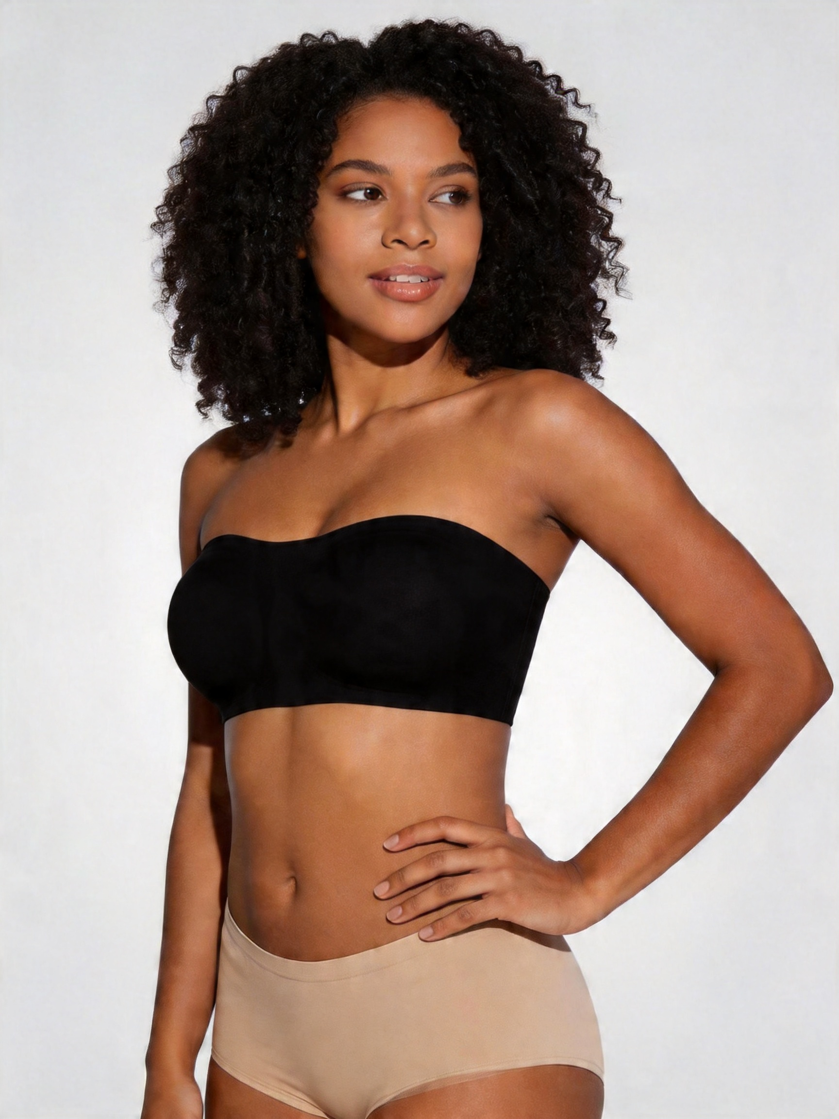 Anti Slip Crossover Seamless Strapless Bandeau Bra