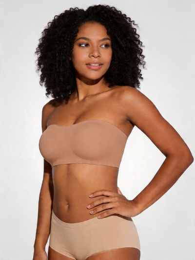 Anti Slip Crossover Seamless Strapless Bandeau Bra