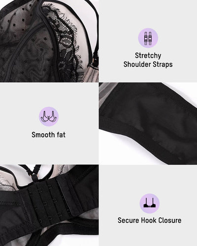 Natural Lifting Support Airy Lace Minimizer Bra