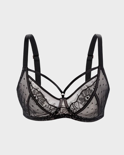 Natural Lifting Support Airy Lace Minimizer Bra