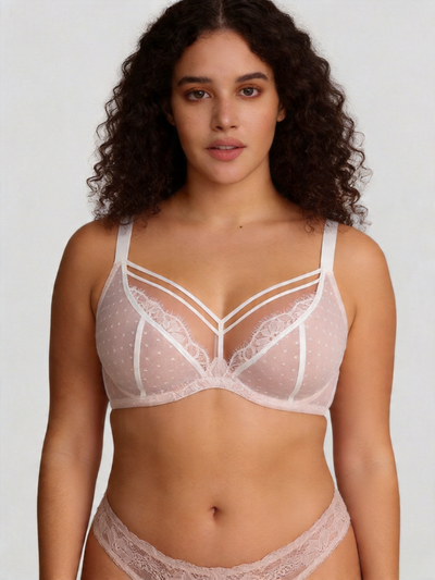 Natural Lifting Support Airy Lace Minimizer Bra