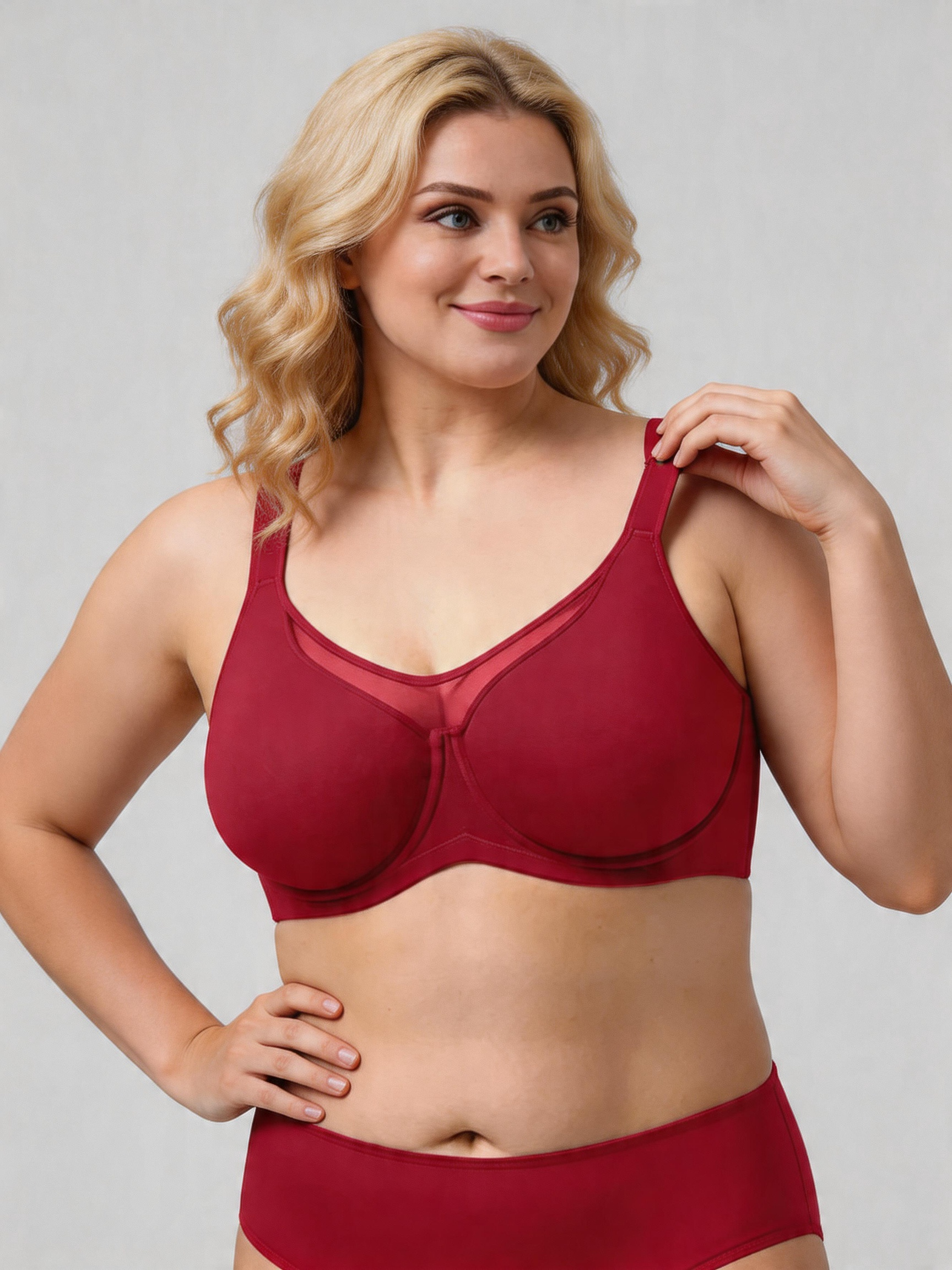 Back Smoothing Support Full Coverage Seamless Minimizer Bra