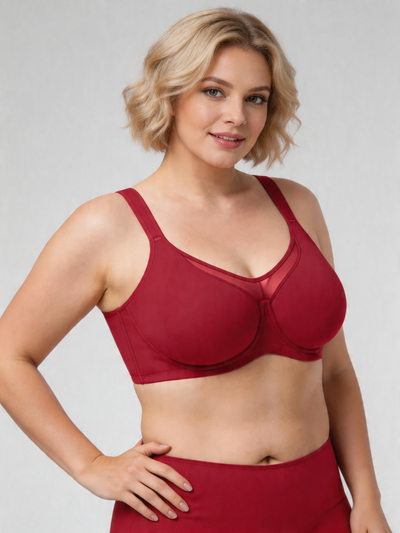 Back Smoothing Support Full Coverage Seamless Minimizer Bra