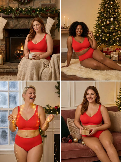 Jelly Wireless T-shirt Red Bra Holiday Special