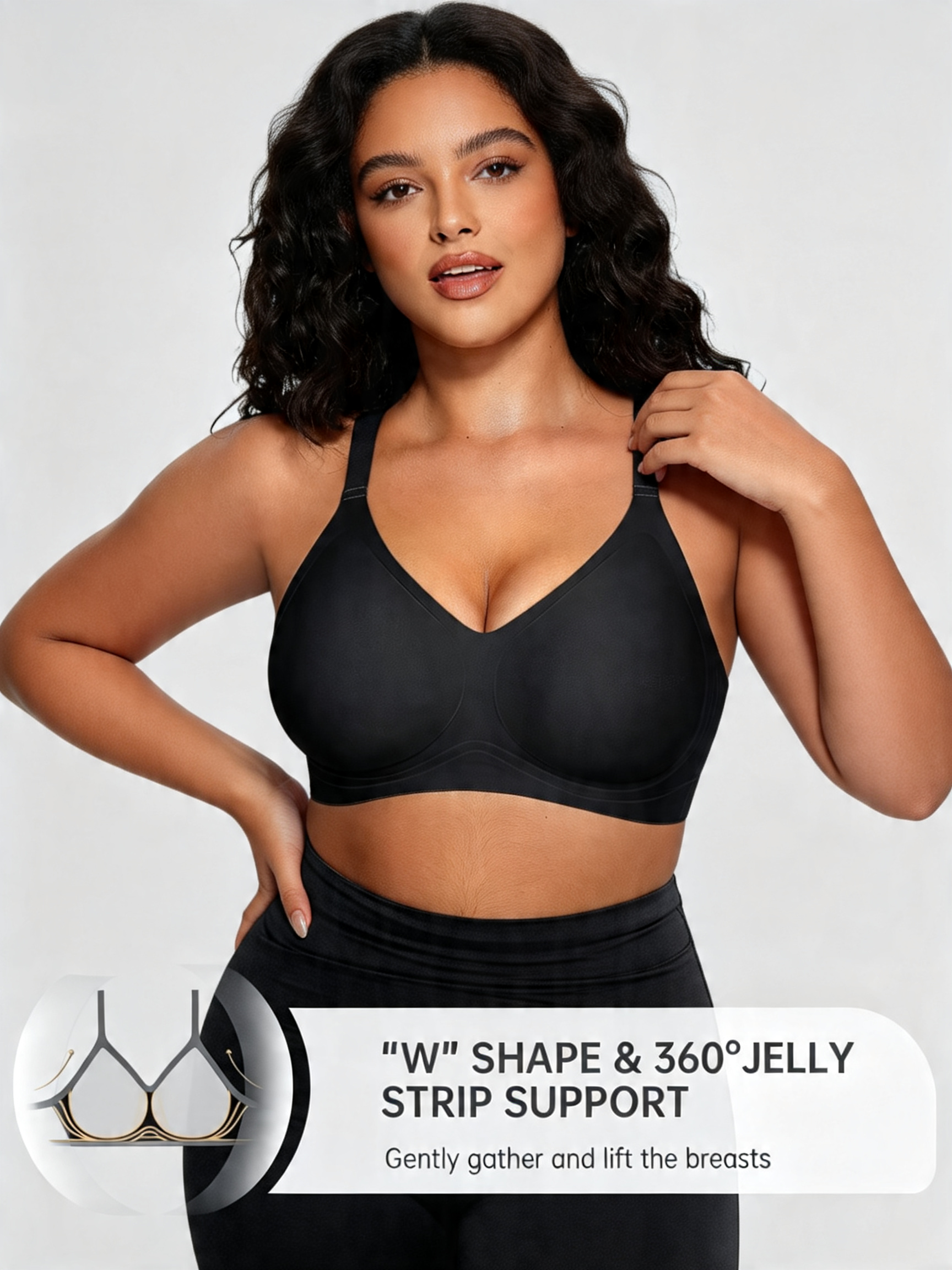 Seamless Wireless Natural Sculpting Lift Jelly Bra