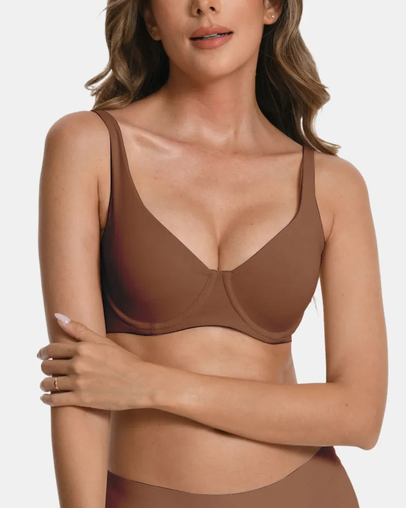 Seamless Underwire Effortless Shaping Lift Balconette Bra