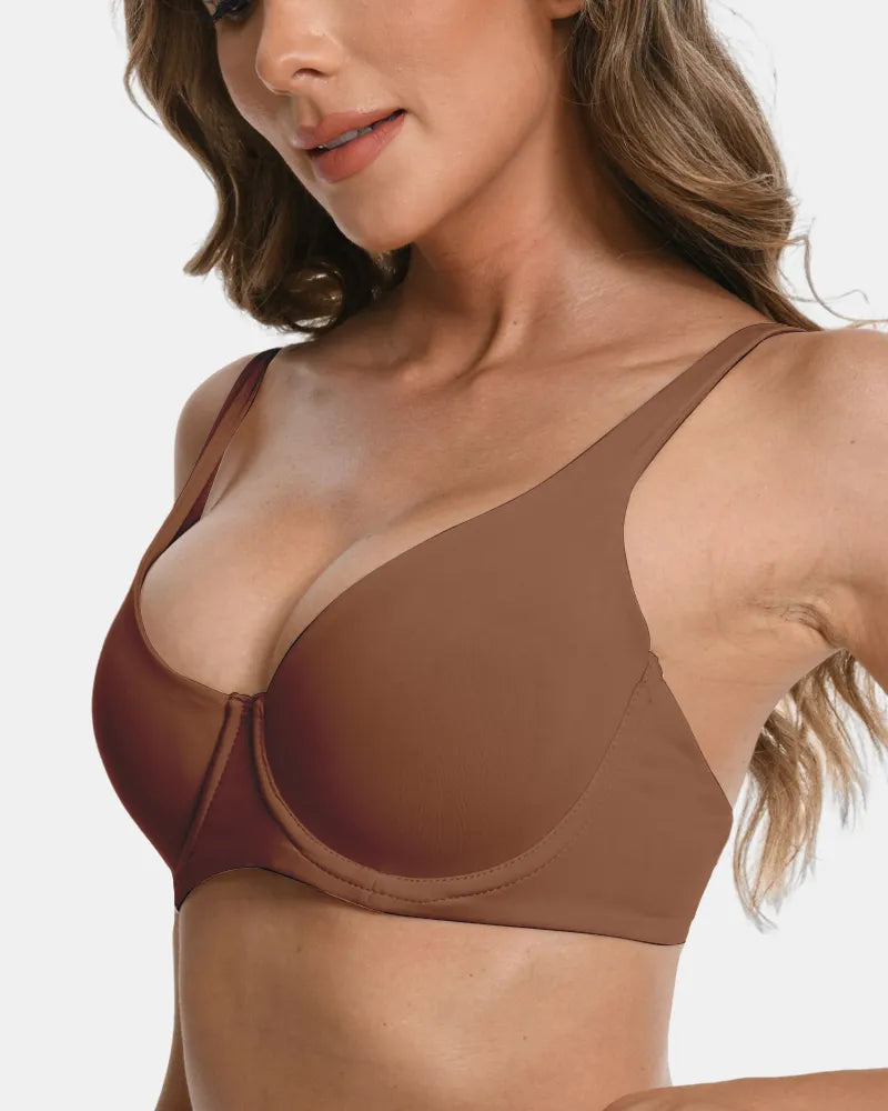 Seamless Underwire Effortless Shaping Lift Balconette Bra