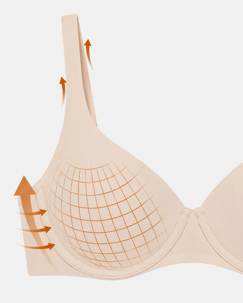 Seamless Underwire Effortless Shaping Lift Balconette Bra