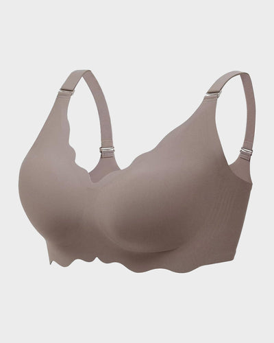 Scalloped Seamless Back Smoothing Support Jelly Bra