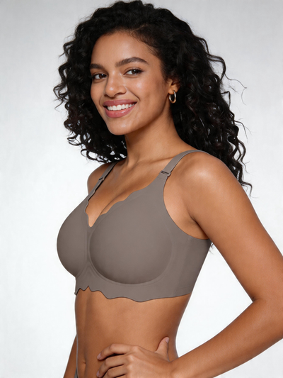 Scalloped Seamless Back Smoothing Support Jelly Bra