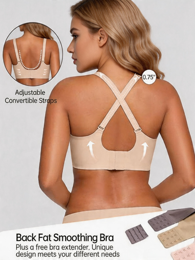 Scalloped Seamless Back Smoothing Support Jelly Bra