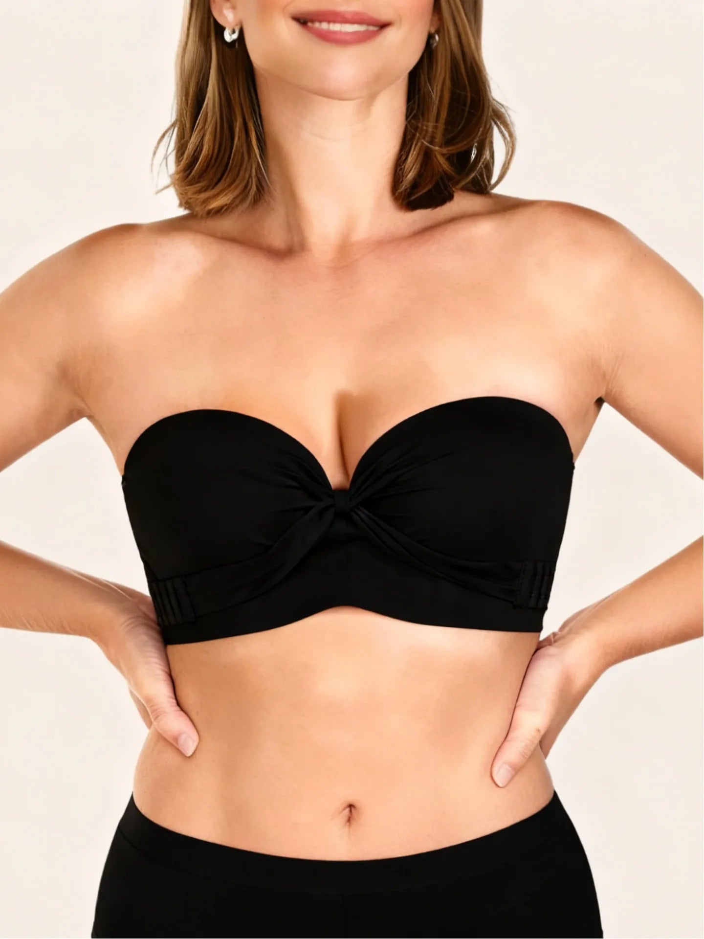 Plus Size Strapless Bra Anti-Slip Wireless Push Up Bra