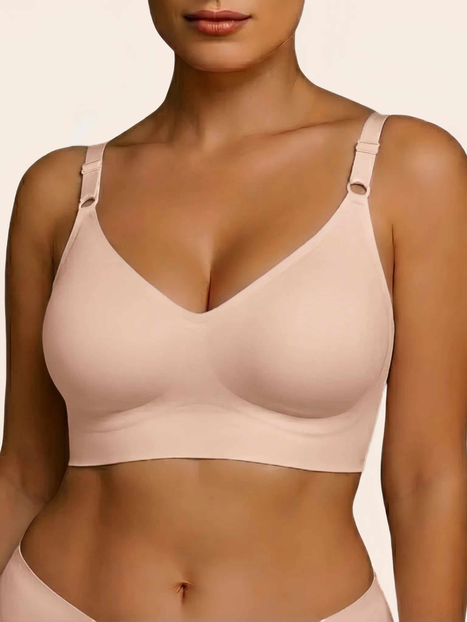 U Back No Underwire Seamless Push Up Bra Plus Size