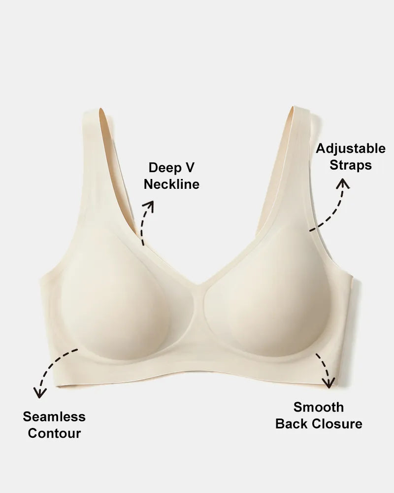 V Neck Jelly Bra with Back Clasp