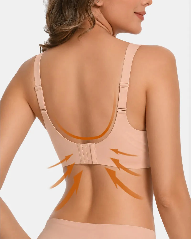 V Neck Scalloped Wireless Bra
