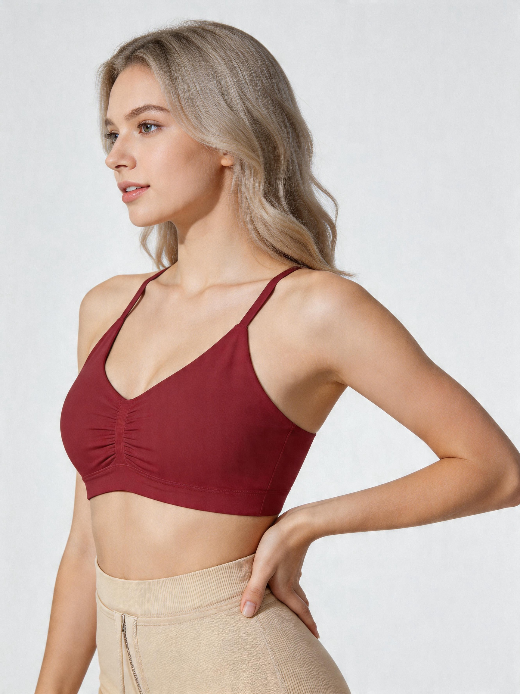 W Shaped Back Smoothing Support Wireless Sculpting Bra