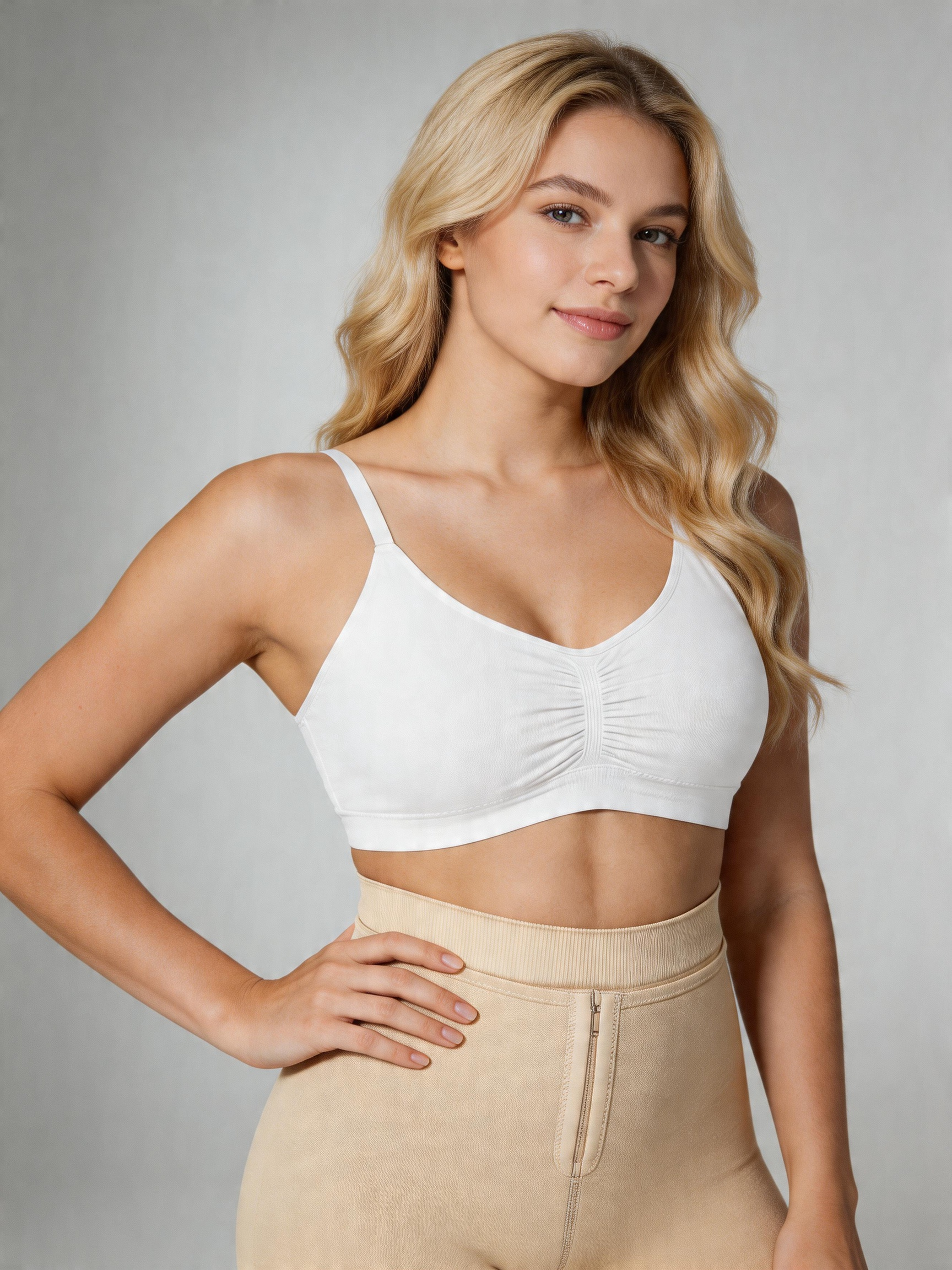 W Shaped Back Smoothing Support Wireless Sculpting Bra