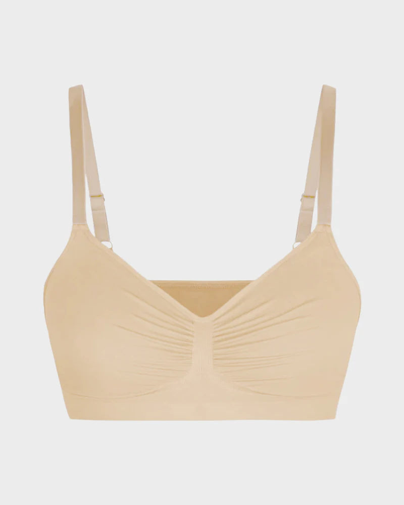 W Shaped Back Smoothing Support Wireless Sculpting Bra