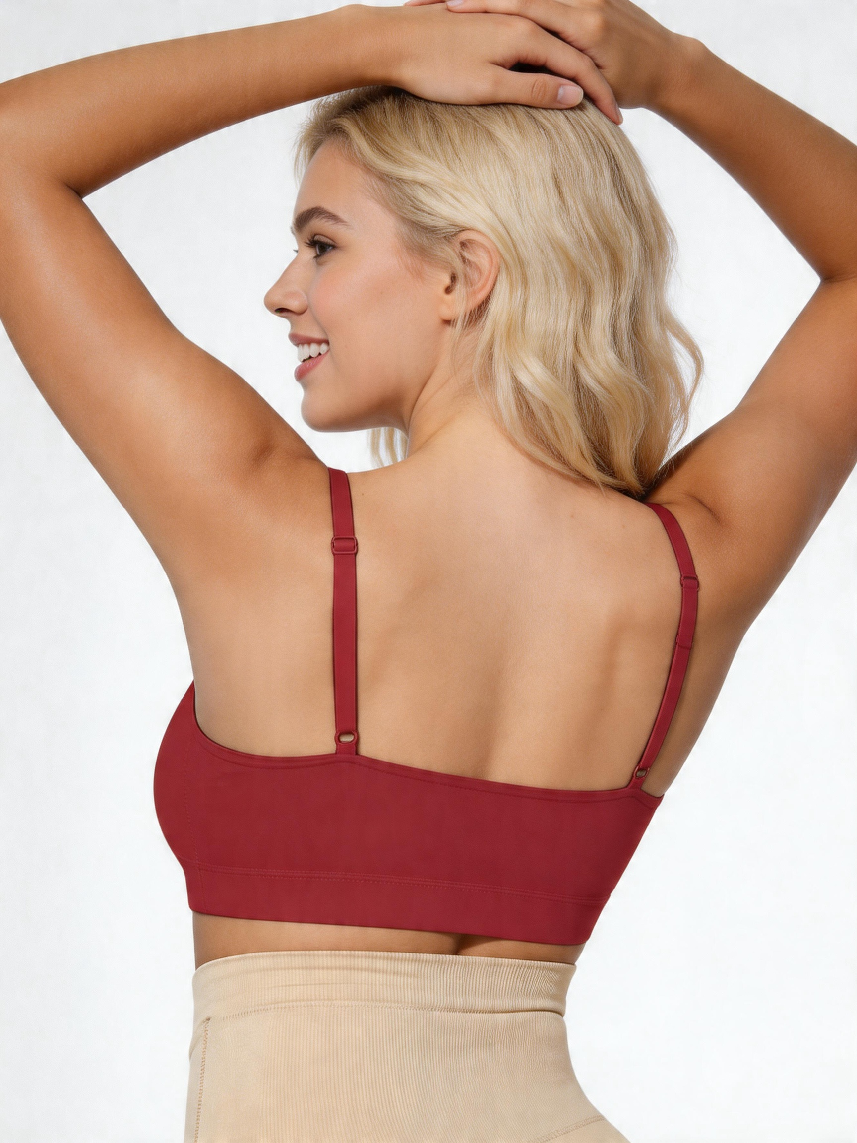 W Shaped Back Smoothing Support Wireless Sculpting Bra