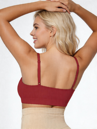 W Shaped Back Smoothing Support Wireless Sculpting Bra